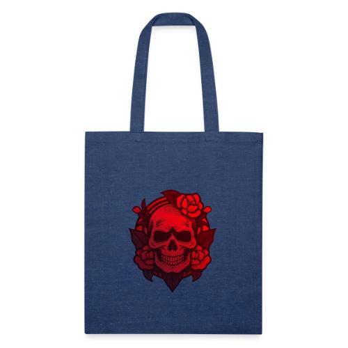 Dia de los Muertos - skull - Recycled Tote Bag