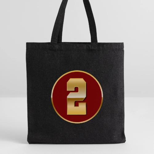 Number 2 in Gold Varsity Font - Recycled Tote Bag
