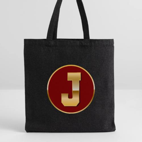 Letter J – Capital Varsity Alphabet Monogram - Recycled Tote Bag