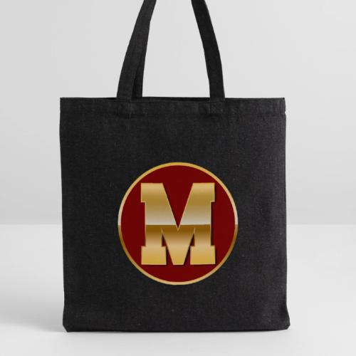 Letter M – Capital Varsity Alphabet Monogram - Recycled Tote Bag
