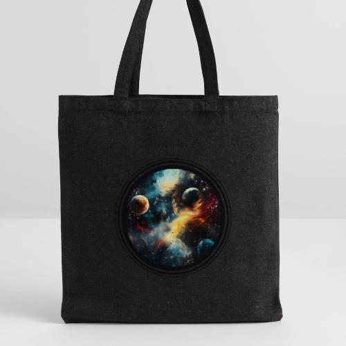 Painted Cosmos of Planets - Recycled Tote Bag