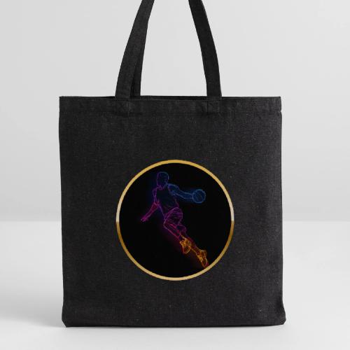 Basketball: Neon Jump Shot - Recycled Tote Bag