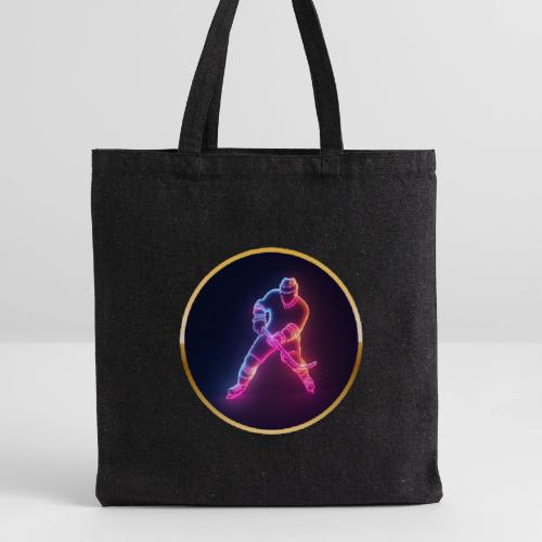 Hockey: Neon Ice Strike - Recycled Tote Bag