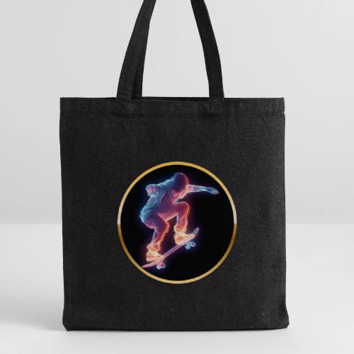 Skateboarding: Neon Skate Orbit - Recycled Tote Bag