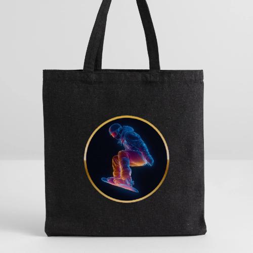 Snowboarding: Arctic Neon Leap - Recycled Tote Bag