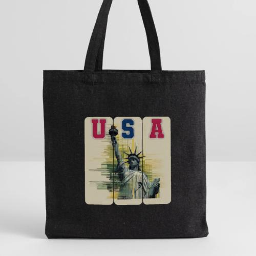 Art illustration of the Statue of Liberty - Recycled Tote Bag