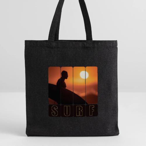 Surfing: Sunset Surf Panels - Recycled Tote Bag
