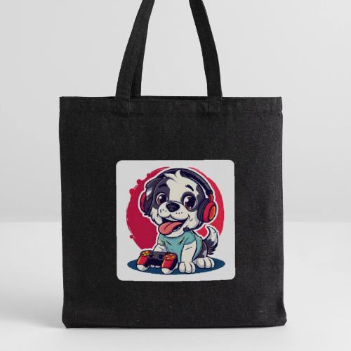 Puppy: Playful Paws Gaming Buddy - Recycled Tote Bag