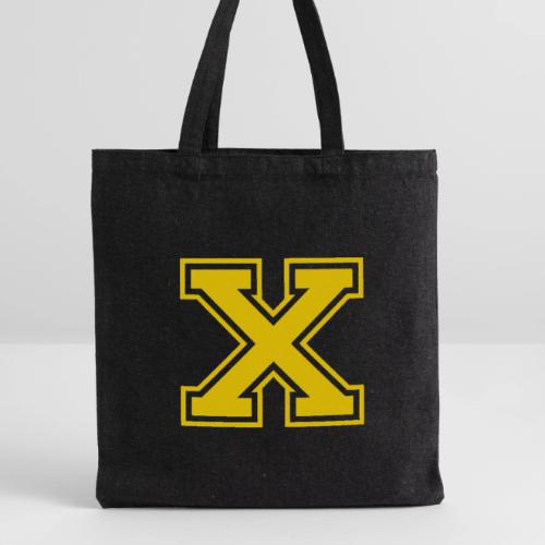 Letter X – Capital Athletic Alphabet Monogram - Recycled Tote Bag