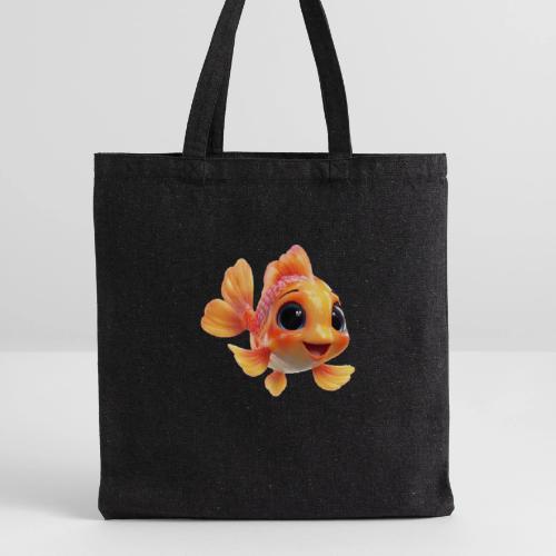 Cheerful 3D Orange Baby Fish - Recycled Tote Bag
