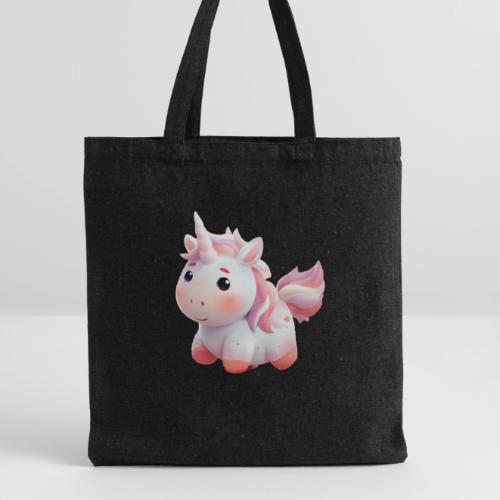 Sweet Cartoon Pink Unicorn - Recycled Tote Bag