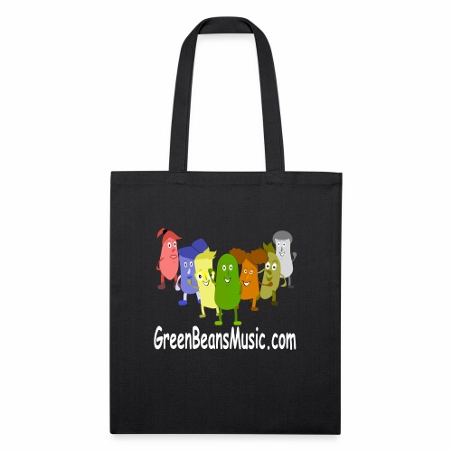 Green Bean's Music Apparel White Logo - Recycled Tote Bag