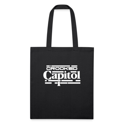 Crooked Capitol Logo White - Recycled Tote Bag