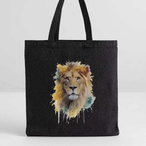 Watercolor Lion Portrait - Recycled Tote Bag