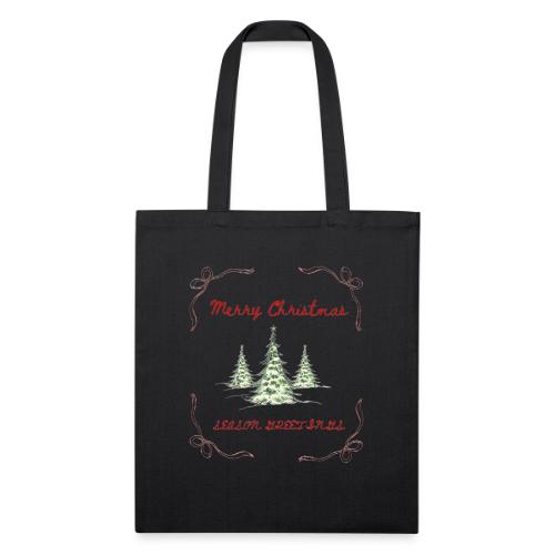 Beautiful Green Christmas Tree Graphic - Recycled Tote Bag