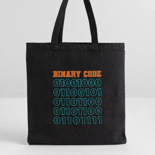 Say Hello in Binary code - Recycled Tote Bag