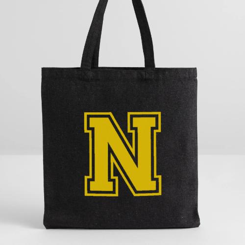 Letter N – Capital Athletic Alphabet Monogram - Recycled Tote Bag