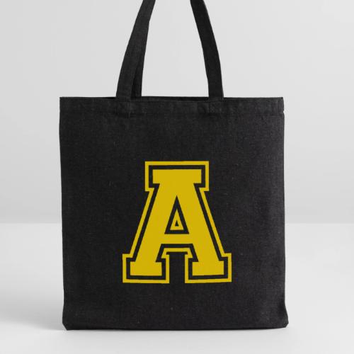 Letter A – Capital Athletic Alphabet Monogram - Recycled Tote Bag