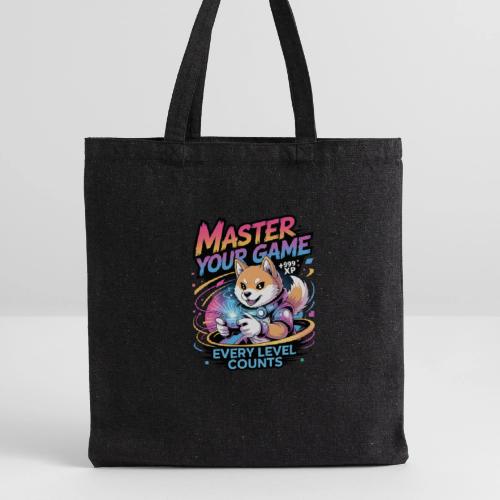 Cute Gamer Shiba Inu Level Up - Recycled Tote Bag