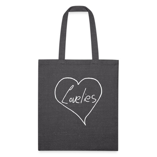 Lovelies White Heart - Recycled Tote Bag