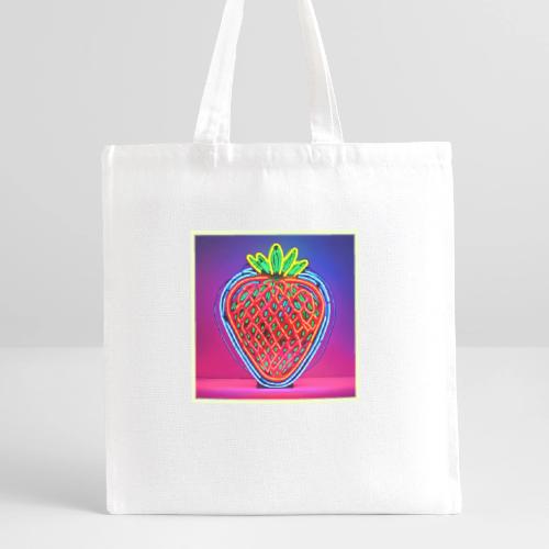Vibrant Strawberry Neon Sign - Recycled Tote Bag