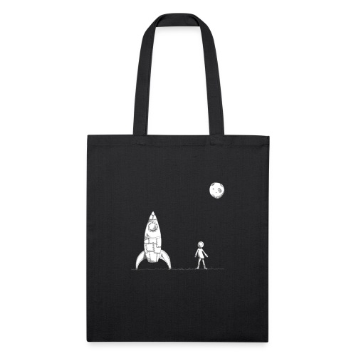 rocket to the moon - Recycled Tote Bag