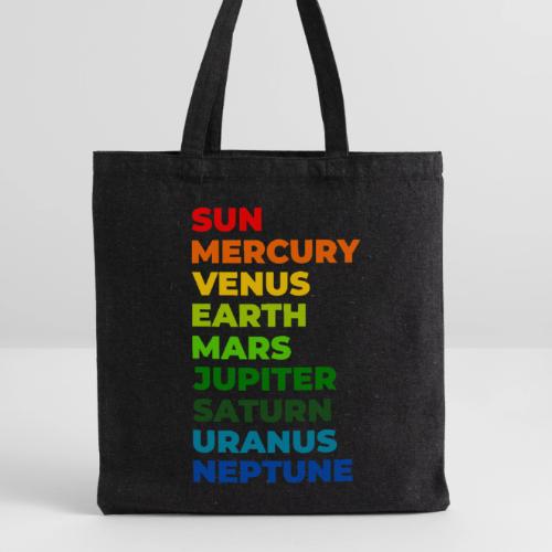 Color the solar system - Recycled Tote Bag