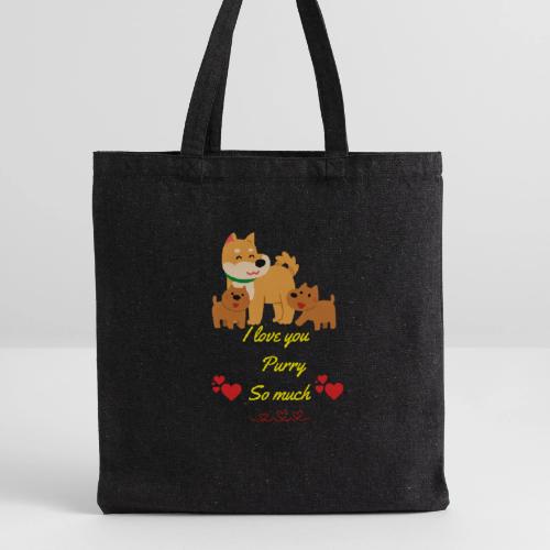 Cute Dog Family Love – “I Love You Purry So much - Recycled Tote Bag