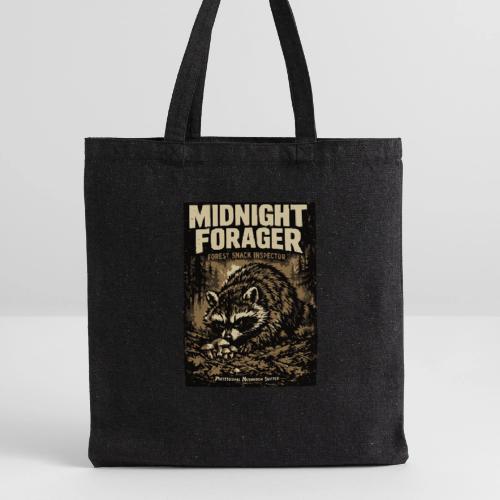 Midnight Forager Raccoon Mushroom Hunter - Recycled Tote Bag