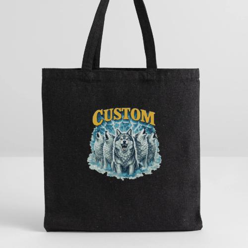 Custom Wolf Pack Howling Moon Vintage Wilderness - Recycled Tote Bag