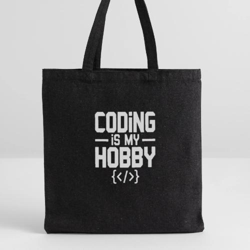 Coding Is My Hobby Typography - Recycled Tote Bag