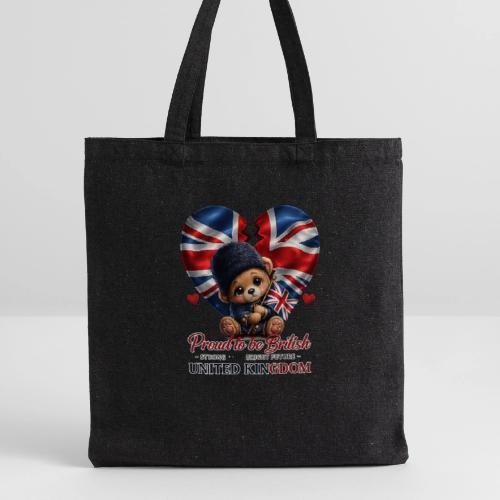 Proud to Be British Teddy Bear UK Patriot Gift - Recycled Tote Bag