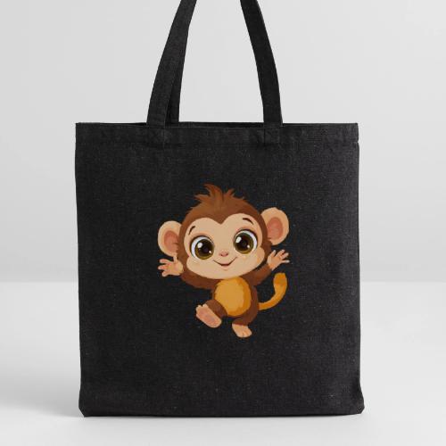 Dancing Baby Monkey Joyful - Recycled Tote Bag