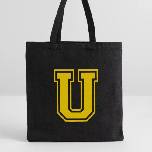 Letter U – Capital Athletic Alphabet Monogram - Recycled Tote Bag