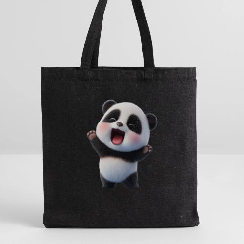 Happy Baby Panda Standing - Recycled Tote Bag