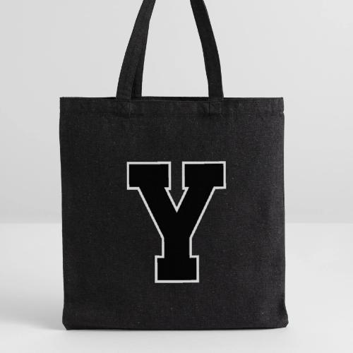 Varsity Letter Y Collegiate Alphabet Art - Recycled Tote Bag