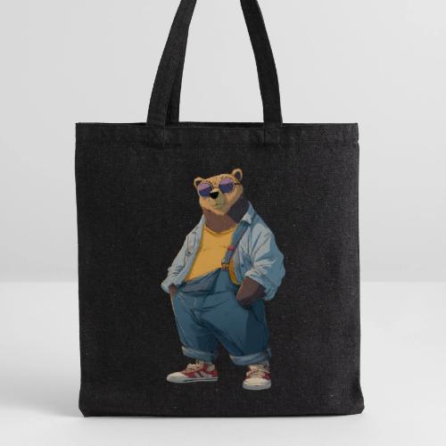 Fashion Streetwear Bear Cartoon Art - Recycled Tote Bag