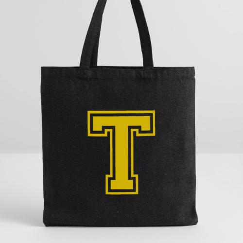 Letter T – Capital Athletic Alphabet Monogram - Recycled Tote Bag