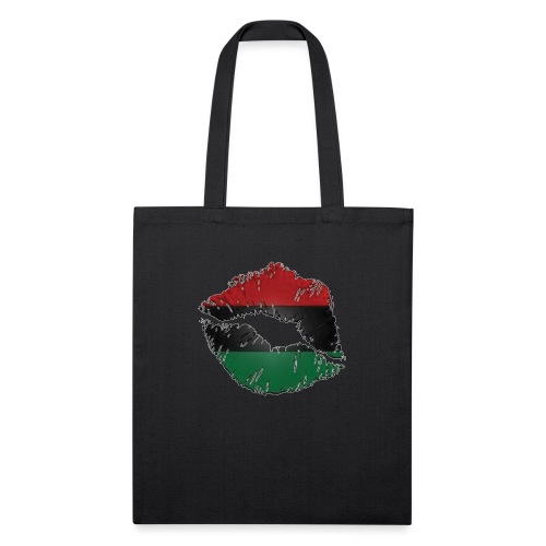 Red, black, green lips - Recycled Tote Bag