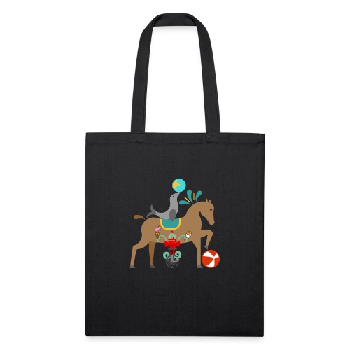 Beach Medley Fun Items Horse Seal Ice Cream Chips - Recycled Tote Bag