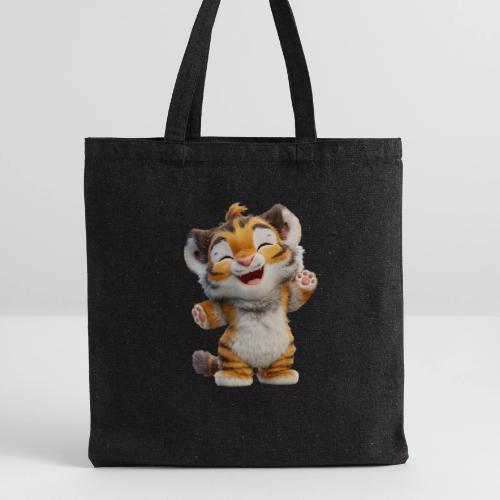 Energetic Baby Tiger Standing with Joy - Recycled Tote Bag