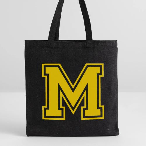 Letter M – Capital Athletic Alphabet Monogram - Recycled Tote Bag