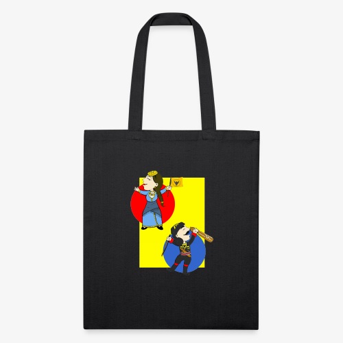 Cartoon - Pontios/lyra & Pontia/flag - Recycled Tote Bag