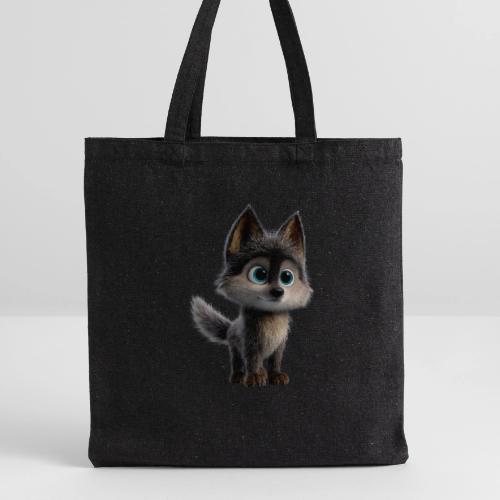 Innocent Cartoon Baby Wolf - Recycled Tote Bag