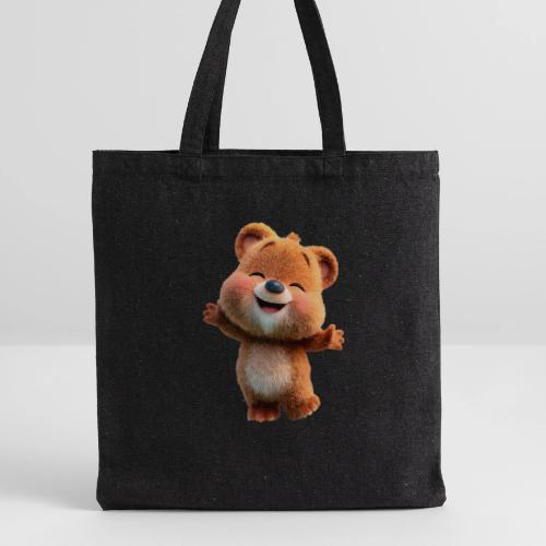 Joyful Baby Bear with Arms Up - Recycled Tote Bag