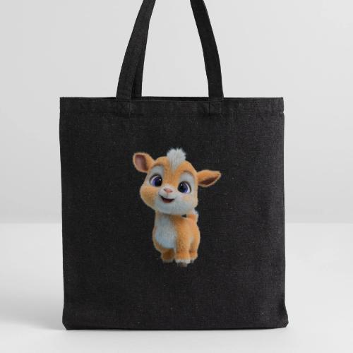 Cute Cartoon Baby Goat with Big Eyes - Recycled Tote Bag