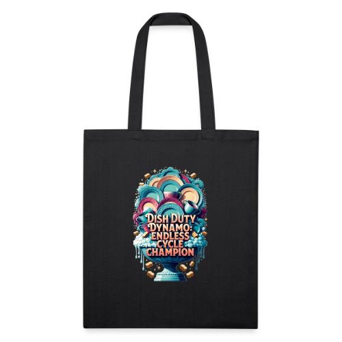 Dish Duty Dynamo T Shirt, Endless Cycle Champion - Recycled Tote Bag