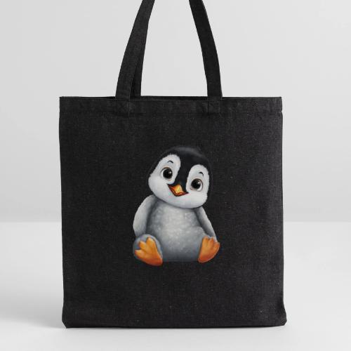 Innocent Penguin Sitting - Recycled Tote Bag