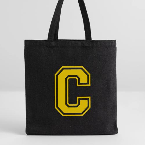 Letter C – Capital Athletic Alphabet Monogram - Recycled Tote Bag