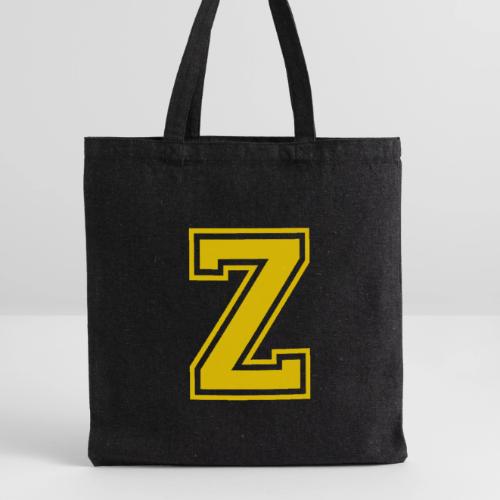 Letter Z – Capital Athletic Alphabet Monogram - Recycled Tote Bag